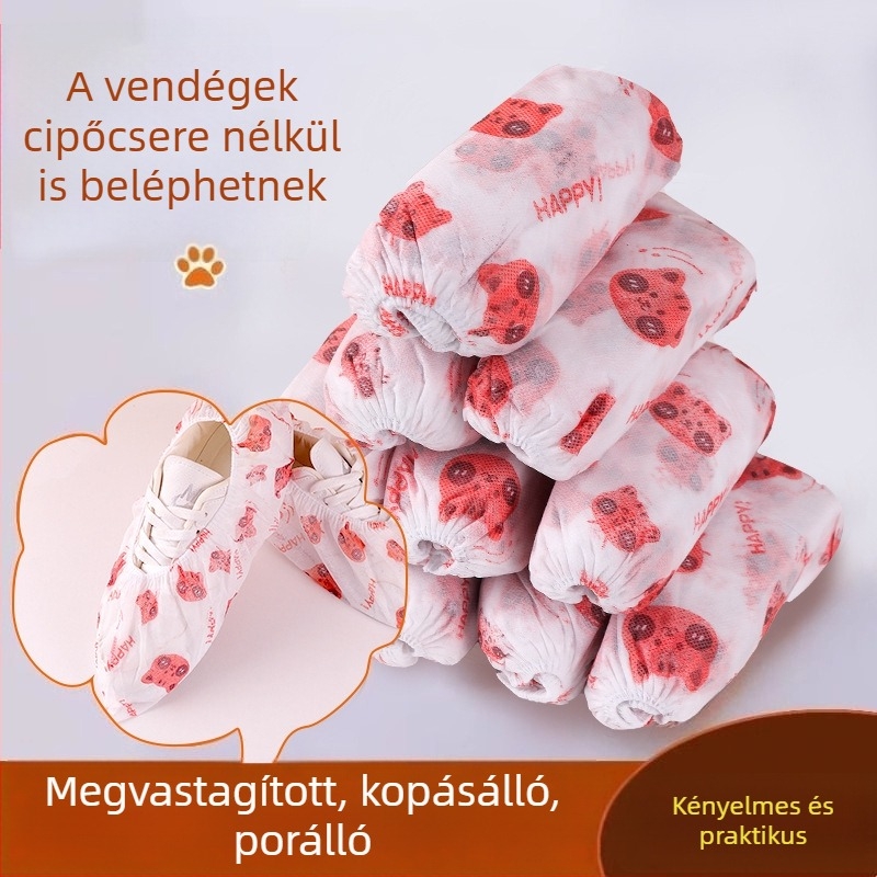 Egyszer használatos cipővédő, extra vastag, kopásálló és csúszásmentes, többszöri használatra, nem szőtt anyagból