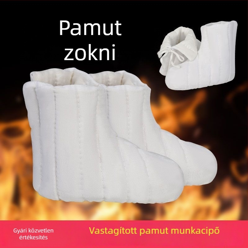 Esőcsizma belső pamut bélésével, vízálló, vastag szigetelés, alkalmas bányászati és hideg környezetekhez