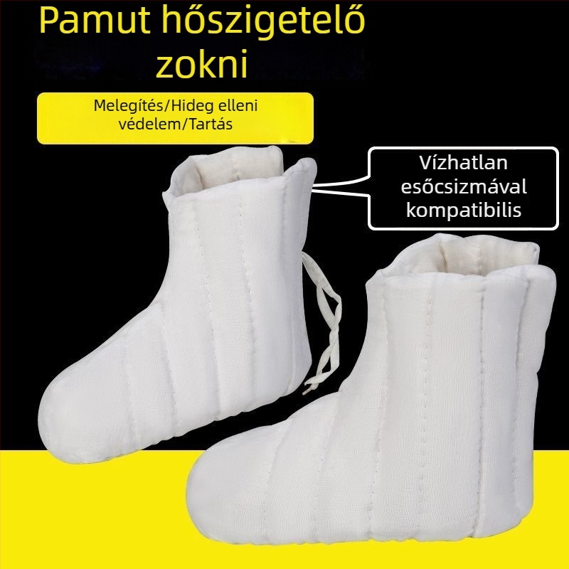 Esőcsizma belső pamut bélésével, vízálló, vastag szigetelés, alkalmas bányászati és hideg környezetekhez