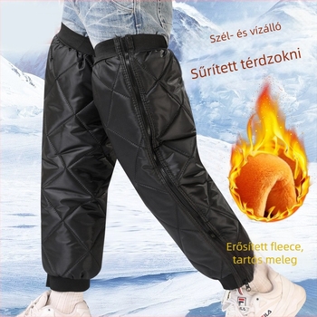 Motorkerékpár térdvédő – téli kerékpározáshoz, szélvédett, fleece béléses, vastag, esőálló, felnőtteknek