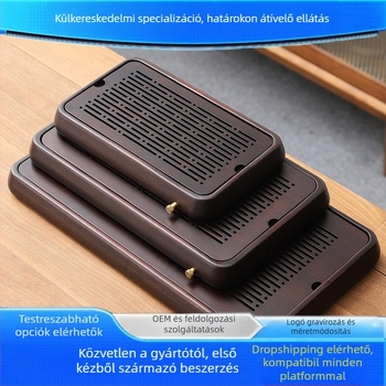 Tea tálca és kettős használatú teásasztal, bambusz, Xie Gongzi Tea Set, modern és egyszerű stílus, 1,5 kg