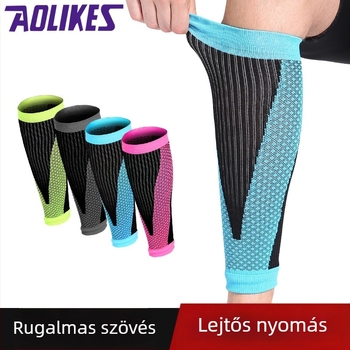 AOLIKES Vádli-kompressziós mandzsetta — nylon-poliészter-spandex keverék, alsó lábszár védelem, futásra, kerékpározásra, kosárlabdára és hegymászásra
