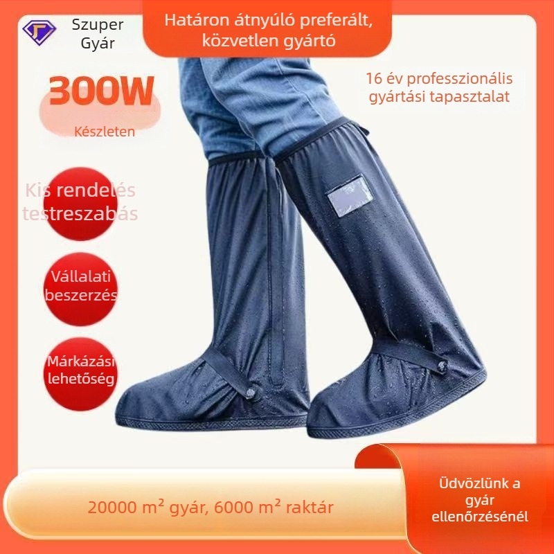 Magas csövű motoros esővédő cipővédő, PVC – vízálló, csúszásmentes