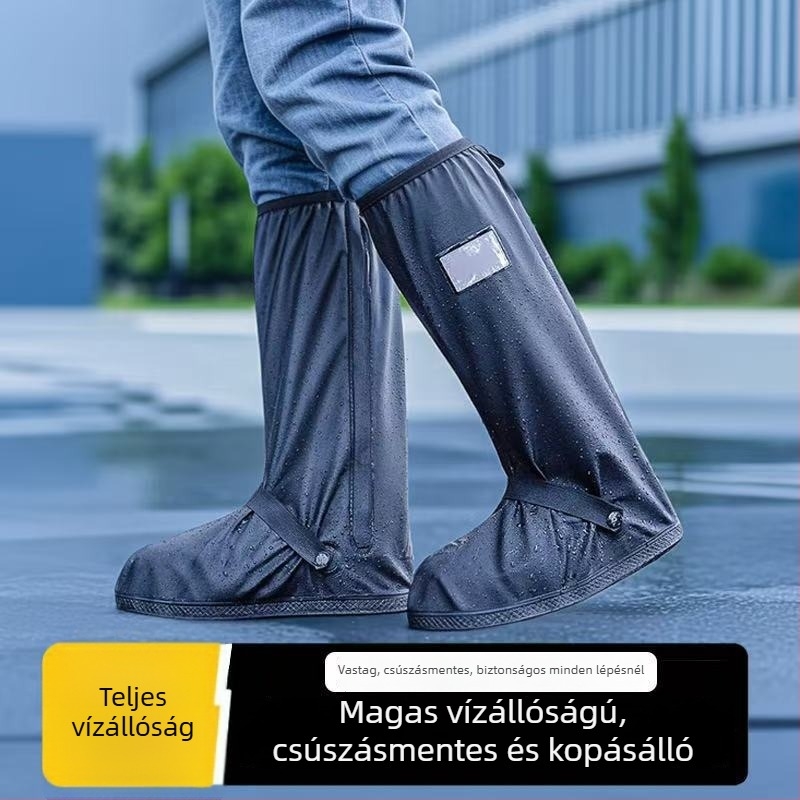 Magas csövű motoros esővédő cipővédő, PVC – vízálló, csúszásmentes