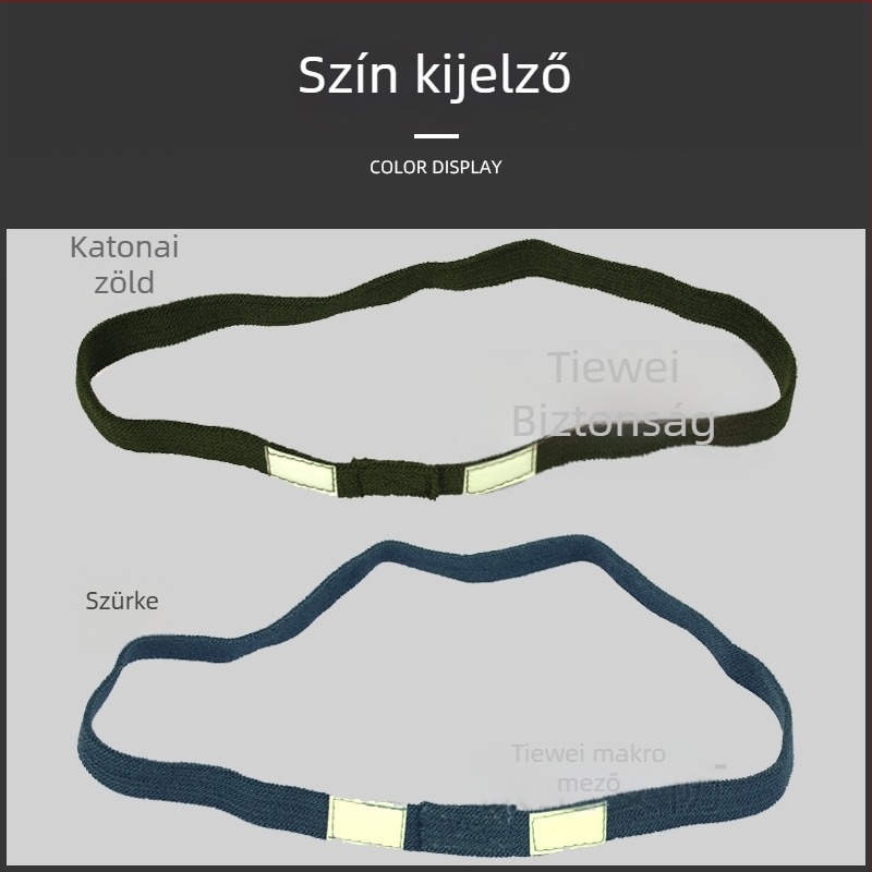 M1/MICH/M88 sisakhoz: fénylő macska-szem a reflexiós széles elasztikus pánttal, gumírozott elastikus anyag