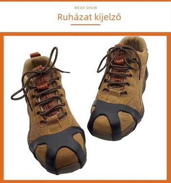 10-dontos rozsdamentes acél jégcsap kültéri használatra – csúszásmentes cipőcsatlakozó