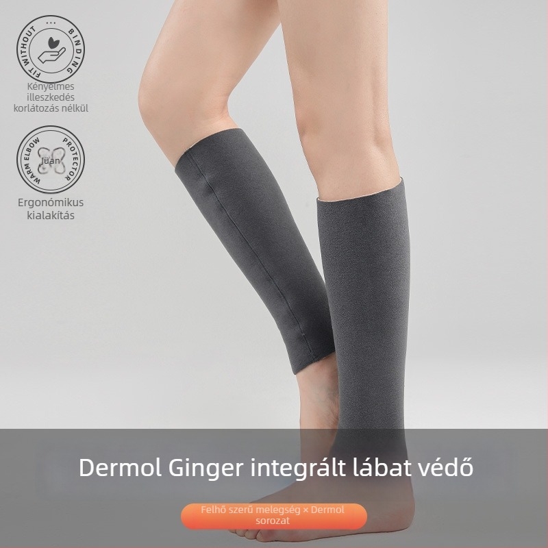 Derong anyagú lábszármelegítők, uniszex, őszi-téli használatra, vastag védelem a lábszárnak, hosszabb zoknivédő rész