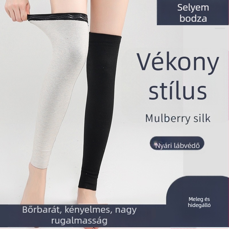 Uniszex térd fölötti zokni selyem velúrral, lábszárvédővel, egész éves viselethez
