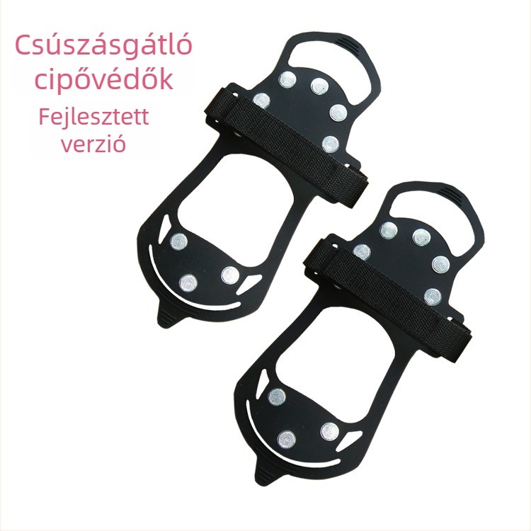 Jégkramponok - csúszásmentes lábbelivédők hóra és jégre, egyszerű kültéri használat, téli tapadás