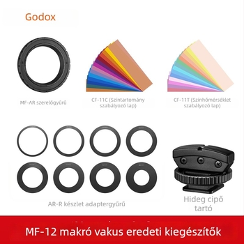 MF12 gyűrűs vaku szűrő adapter készlet, alumínium ötvözet, God Cow