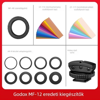 MF12 gyűrűs vaku szűrő adapter készlet, alumínium ötvözet, God Cow