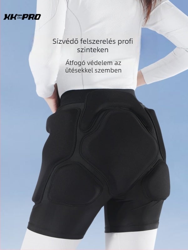 Felnőtt sívédő nadrág integrált védőbetétekkel – esés és ütközés elleni védelem; Lycra diving anyag, poliészter-ny Nylonhab, EVA rost