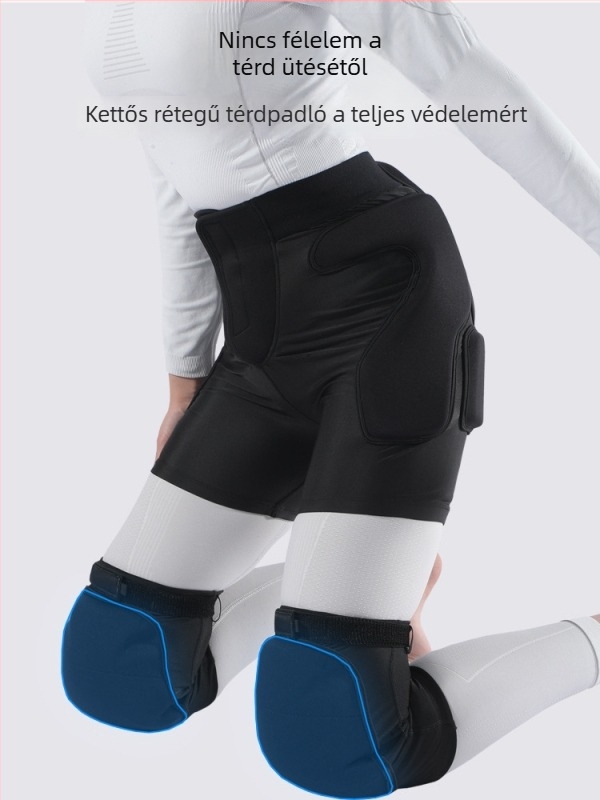 Felnőtt sívédő nadrág integrált védőbetétekkel – esés és ütközés elleni védelem; Lycra diving anyag, poliészter-ny Nylonhab, EVA rost