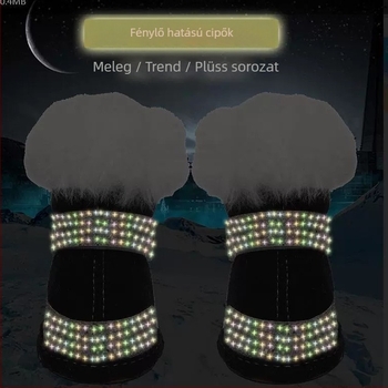 Kutyák téli bakancsai textilből, csúszásmentes, univerzális illeszkedés, nem importált