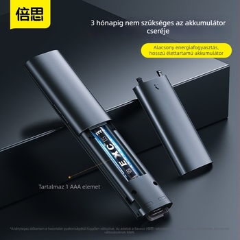 Baseus PPT Oldal-váltó Toll ACFYB-0G — távirányító, digitális pointer, többféle kompatibilitás, plug-in nélkül