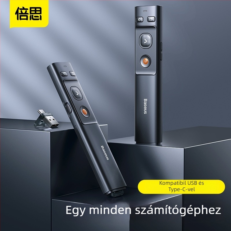 Baseus PPT Oldal-váltó Toll ACFYB-0G — távirányító, digitális pointer, többféle kompatibilitás, plug-in nélkül