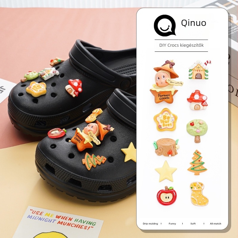 Crocs-stílus papucs kiegészítők, Decorate modell; aranyos, Cute Sweet Academy stílus; nyárra, tavaszra és őszre alkalmas