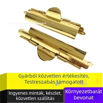 Fém iratrendező klipsz fogazott rögzítővel; kompatibilis A4/A5/B5 papírtípushoz; logó nyomtatva