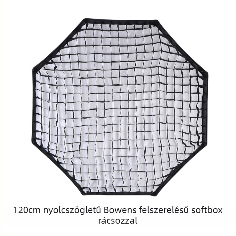 HS365 Lágylámpa készlet – nyolcszögletű lámpadoboz, alumíniumötvözet, terhelhetőség max. 2 kg, Baorong bajonett csatlakozás, tartalmaz méhsejt rácsot