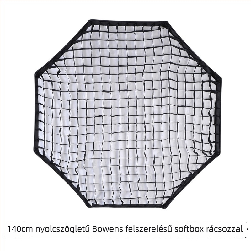 HS365 Lágylámpa készlet – nyolcszögletű lámpadoboz, alumíniumötvözet, terhelhetőség max. 2 kg, Baorong bajonett csatlakozás, tartalmaz méhsejt rácsot