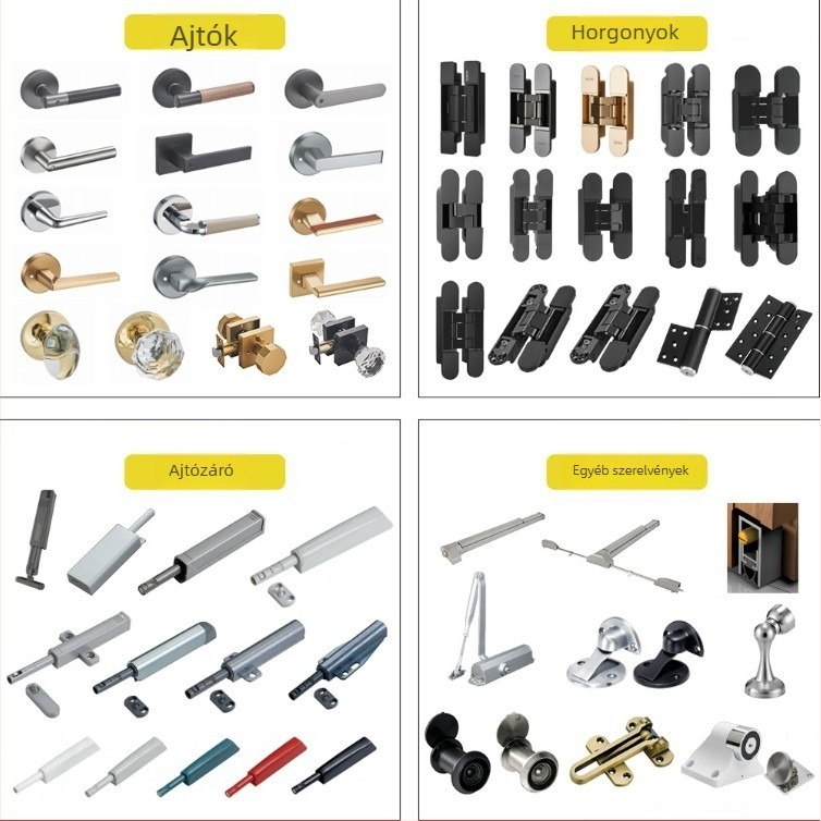 Fogantyúzár, cinkötvözet anyagból, modell G003-405, világos luxus stílus, udvar ajtókhoz.