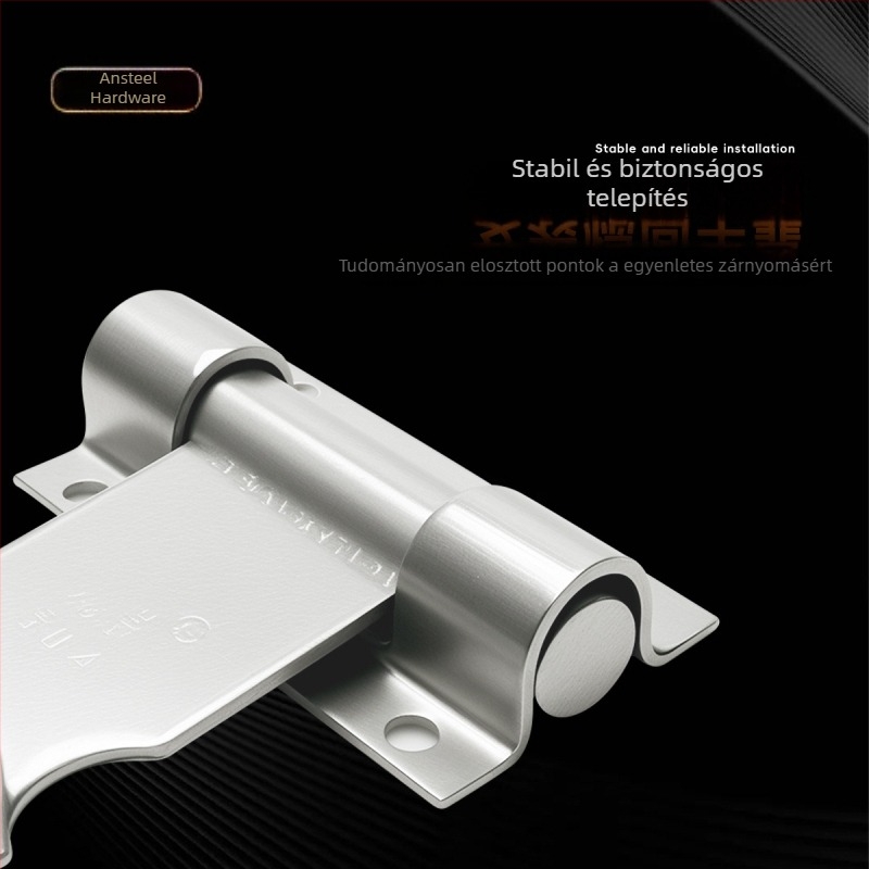Longmei rozsdamentes acél ajtózár – 304-grade, elektroplatírozott felület; fa- és acélajtókhoz, biztonsági ajtókhoz és kapukhoz; modern minimalista stílus.