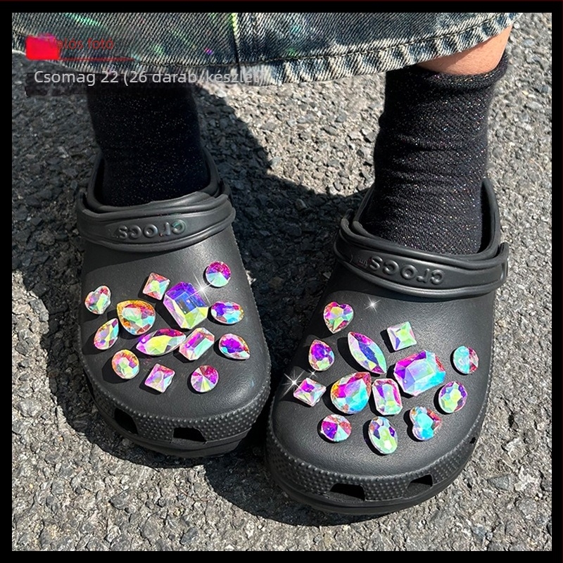 Cipő díszítések strasszokkal – Modell Drill Package 22; Stílus: Rhinestone; alkalmas szandálokra és papucsokra; évszakok: Nyár, Tél, Tavasz, Ősz