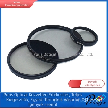 Lineáris és körkörös polárszűrő 3D-projekcióhoz, anti-glare fényvisszaverő szűrő, optikai minőségű üveg, testre szabható forma és vastagság
