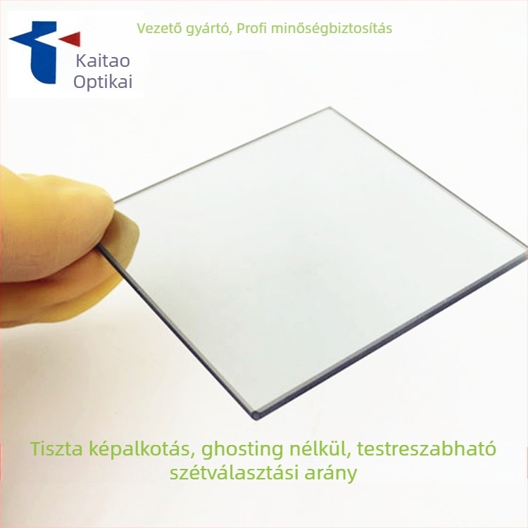 Kaitao optikai félig átlátszó félig tükrös osztó lencse spektroszkópiához, modell FG-50/50, testreszabható konfiguráció, anyagok: optikai üveg / K9 / kvarc, cél: optikai spektroszkópia