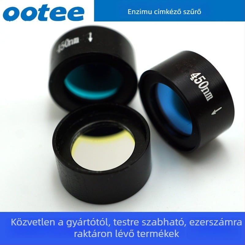 Optikai üvegből készült keskeny sávú szűrő, 365 nm, forma: négyzetes, kerek, speciális forma, vastagság testre szabható, márka OOTEE