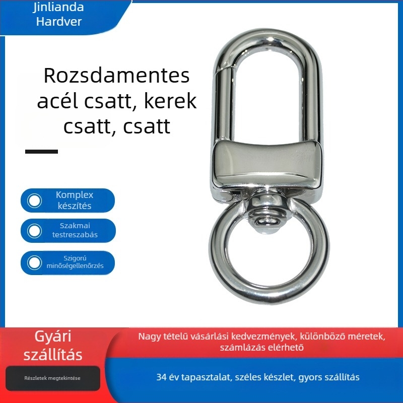 Rozsdamentes acél kör alakú csat ruházati kiegészítőkhöz — Jinlianda, Modell: Egyéb