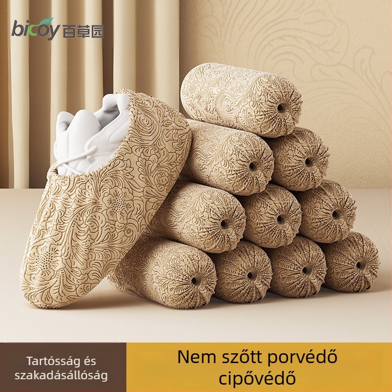 Reliefes nem szövött cipővédők beltéri használatra, kopásálló, csúszásmentes, vízálló, extra vastag
