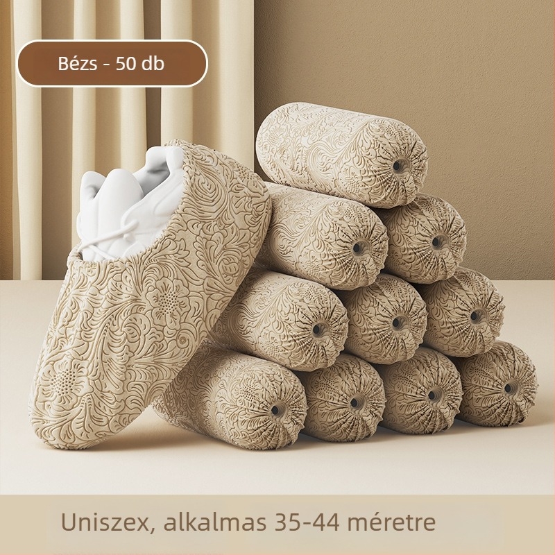 Reliefes nem szövött cipővédők beltéri használatra, kopásálló, csúszásmentes, vízálló, extra vastag