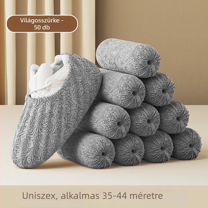 Reliefes nem szövött cipővédők beltéri használatra, kopásálló, csúszásmentes, vízálló, extra vastag