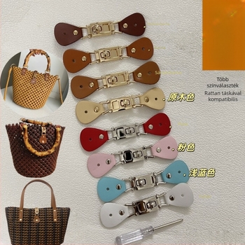 DIY táska csat készlet PU anyaggal és szegecselő eszközökkel (PU anyag • 2024 tél • Mintázat: Egyéb • Termékkategória: Táska kiegészítők)