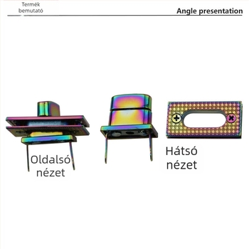 Téglalap alakú csavarodó zár poggyászhoz – fém poggyász-hardver kiegészítő, modell Y1280