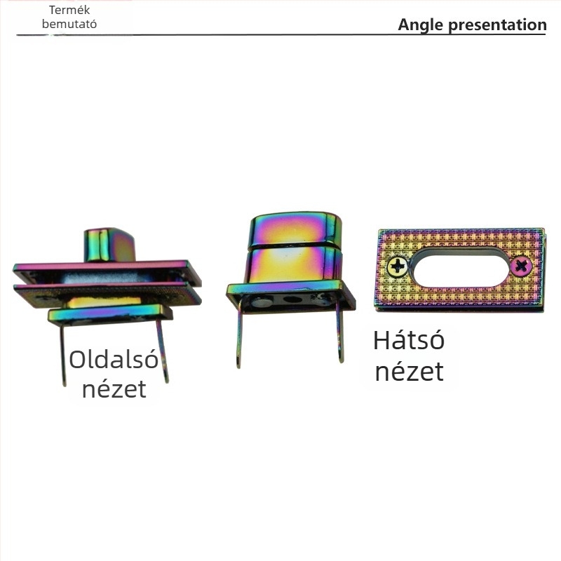 Téglalap alakú csavarodó zár poggyászhoz – fém poggyász-hardver kiegészítő, modell Y1280