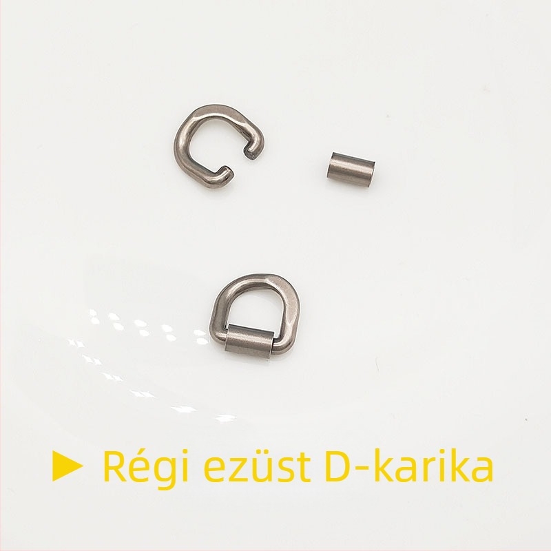 D-alakú fém csat a táskákhoz – forgó dizájn – cink ötvözet, poggyász kiegészítők, vállöv csere