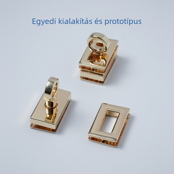 Táska fémzár - cinkötvözet, négyzetes csavarodó zár, testreszabható, Modell SX063, Márka Sheng Zinc Hardware