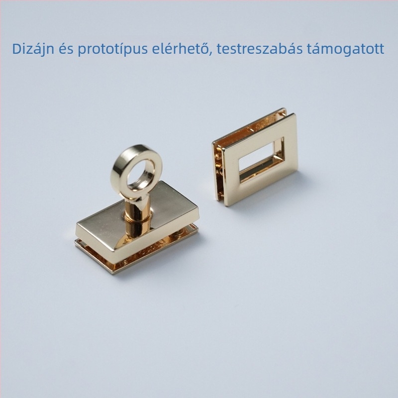 Táska fémzár - cinkötvözet, négyzetes csavarodó zár, testreszabható, Modell SX063, Márka Sheng Zinc Hardware