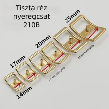 Sárgaréz övcsat, 210 saddle csat, poggyász kiegészítők, városi egyszerű stílus, 2024 tavaszi bevezetés