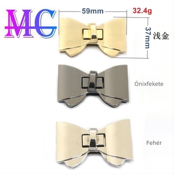 Twist Lock táskazár pillangó dizájnnal, Mingcheng Hardware, táskákhoz és bőrdolgokhoz
