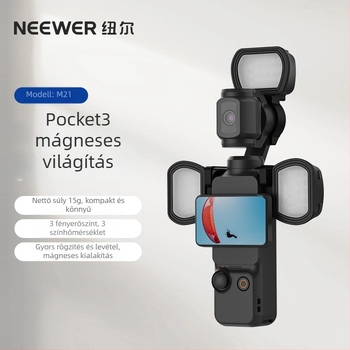 Neewer M21 töltőfény DJI Pocket 3-hoz mágneses tartóval, maxim terhelés 2 kg