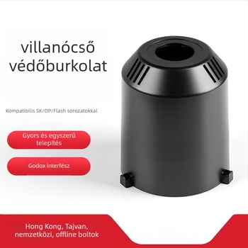 Shenniu SK400II üvegvédő sapka vakuvillanócsőhöz, kompatibil SK/DP/Flash sorozatokkal; sérült termékek cseréje.