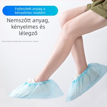 Egyszer használatos cipővédő háztartási és beltéri használatra, vízálló, porvédő, csúszásmentes, vastagított nem szövött anyag