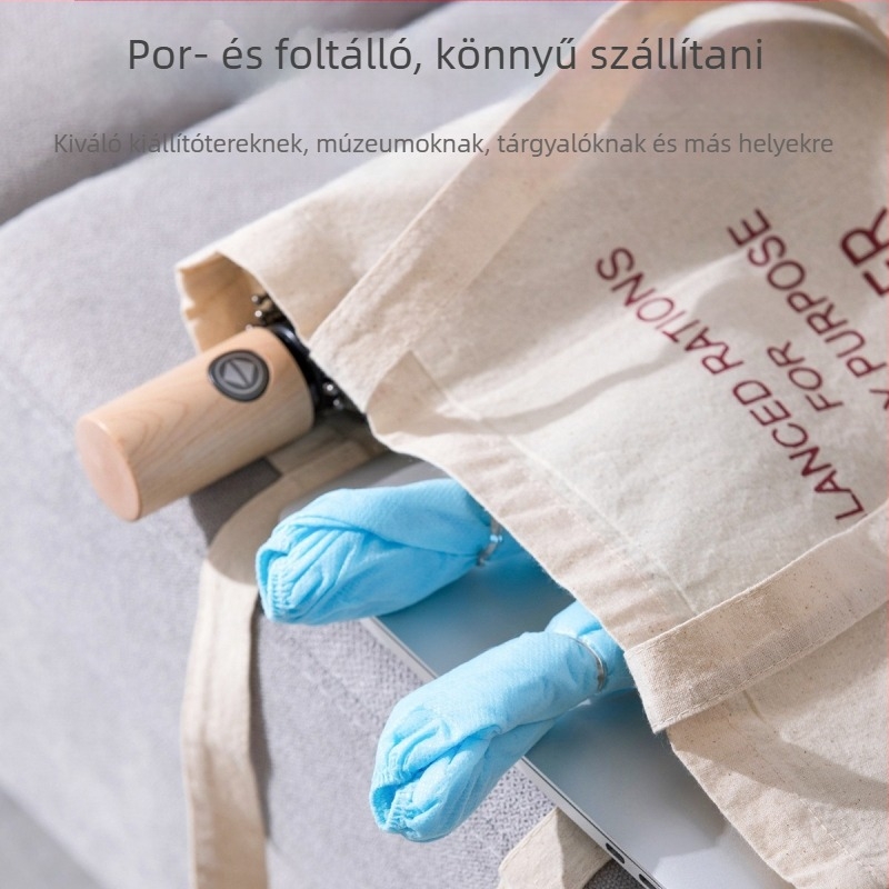 Egyszer használatos cipővédő háztartási és beltéri használatra, vízálló, porvédő, csúszásmentes, vastagított nem szövött anyag