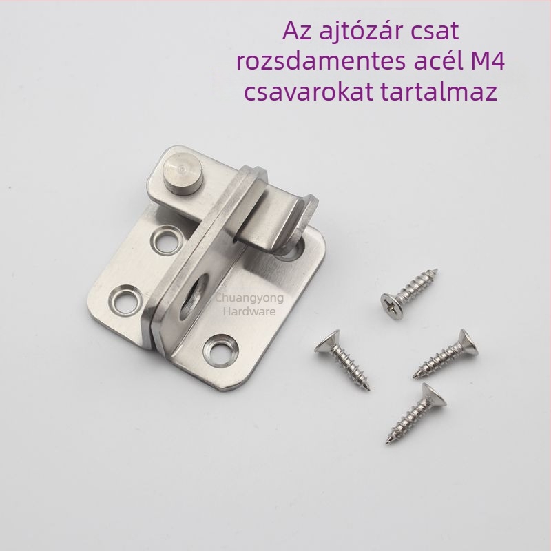 Rozsdamentes acél ajtózár és zárókapocs csúszóajtókhoz, erős boltzár a ketrechez