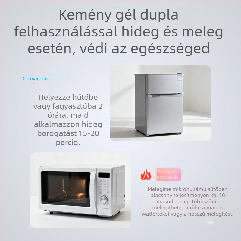 Gél lábszárvédő kettős hűtés- és melegterápiával, újrahasználható puha elasztikus anyagból sporthoz