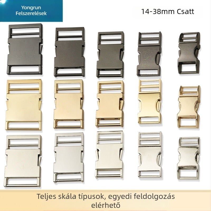Magas minőségű táska hardver-készlet: fém csat, táska zár, kártya zár, acél zár, övtáska zár
