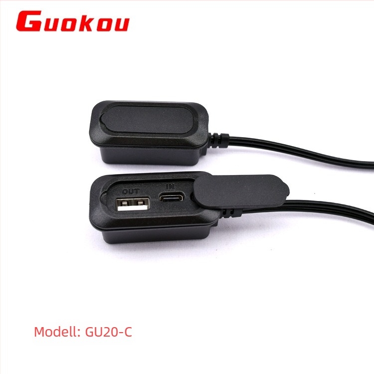 GUOKOU GU20 USB töltőkábel-adapter — Apple interfész, USB-C interfész, modell GU20, műanyag